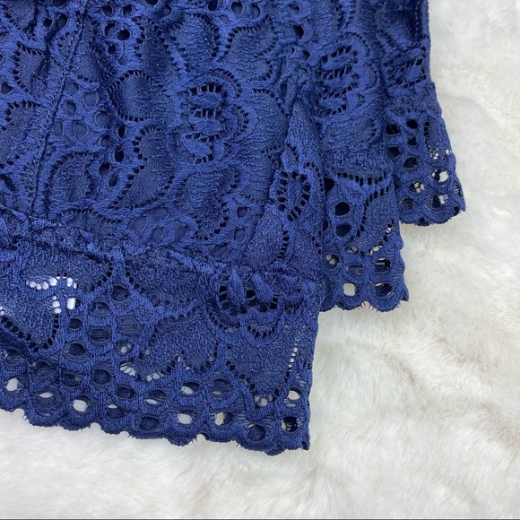 PLUS NAVY LACE HALTER STRETCH BRALETTE 1X 2X 3X - Picture 9 of 12